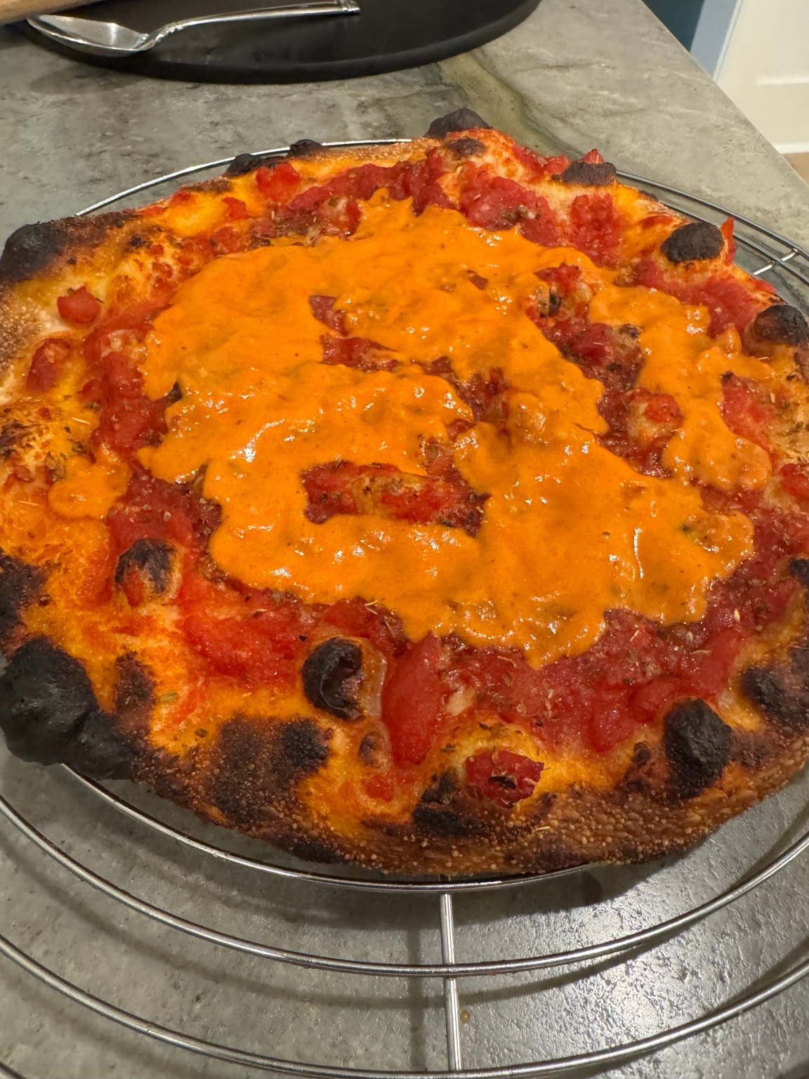 Artisan pizza made from scratch