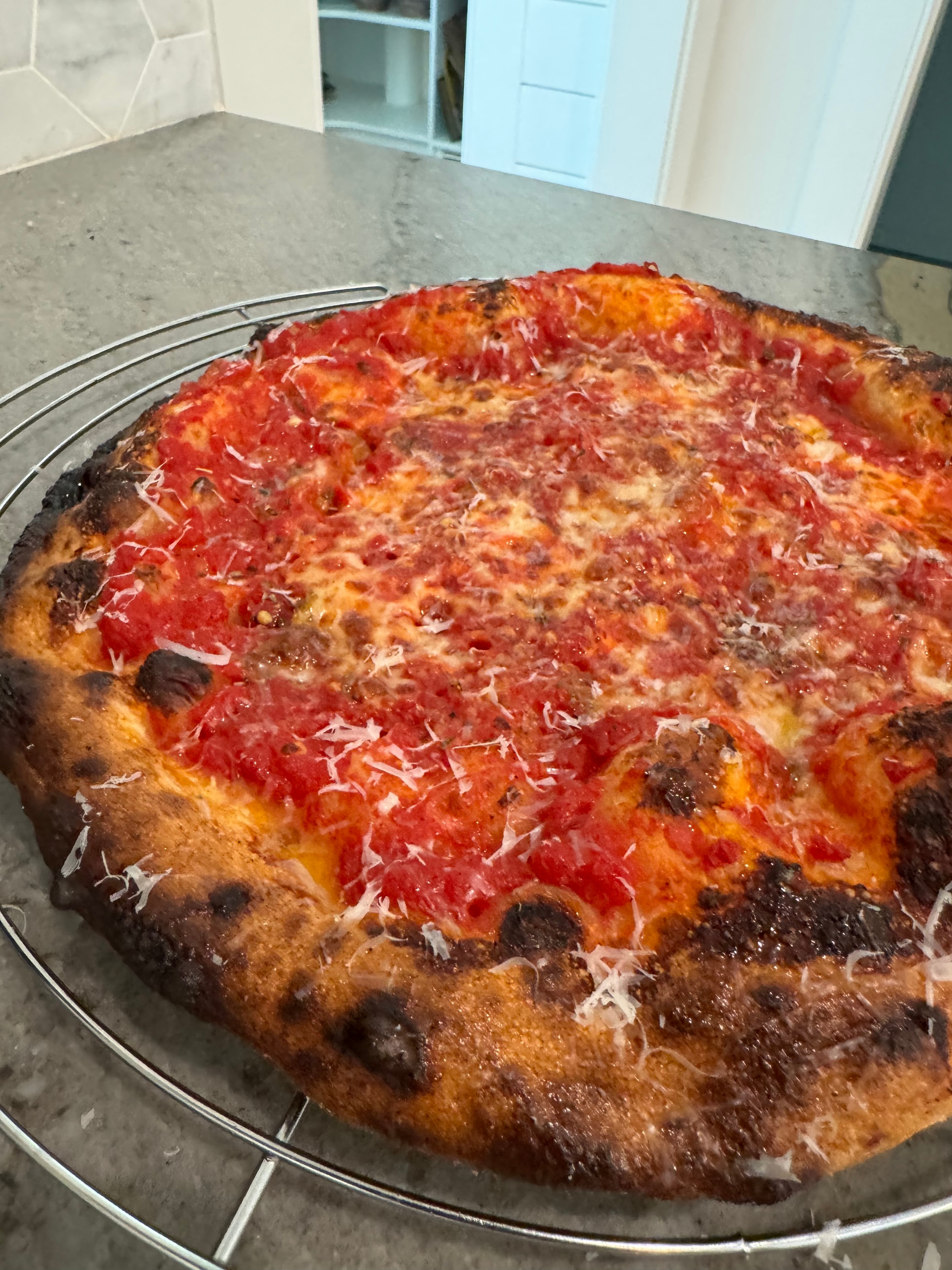 Pepperoni pizza slices on plate