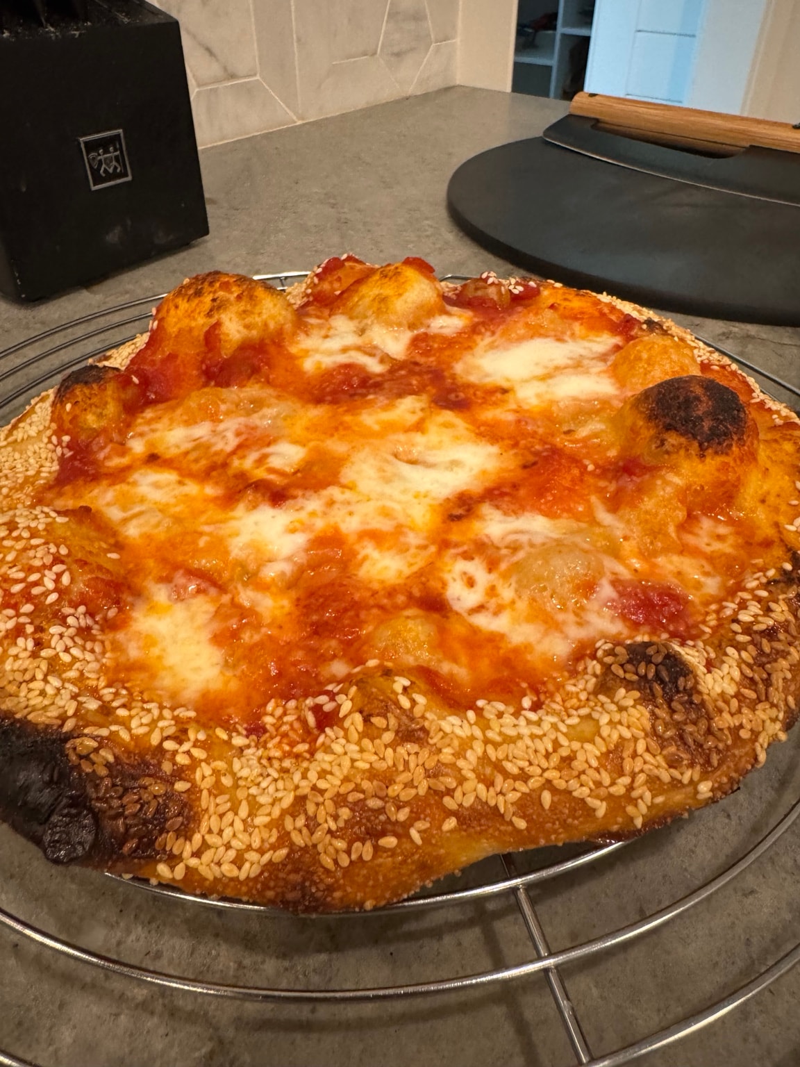 Pepperoni pizza with melted cheese